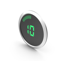 Green Digital Countdown Timer Progress Bar 10 PNG & PSD Images