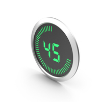 Green Digital Countdown Timer Progress Bar 45 Symbol PNG & PSD Images