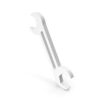 White Wrench Symbol PNG & PSD Images