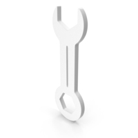 White Wrench Symbol PNG & PSD Images