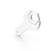 White Wrench Symbol PNG & PSD Images