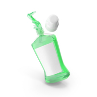 Mouthwash Container Green Blank PNG & PSD Images