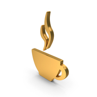 Gold Coffee Cup Icon PNG & PSD Images