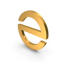 Gold Epsilon Economics Icon PNG & PSD Images