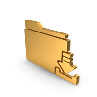 Gold Folder Download Icon PNG & PSD Images