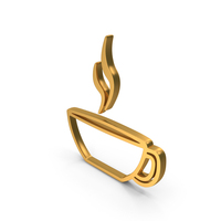 Gold Coffee Cup Outline Icon PNG & PSD Images