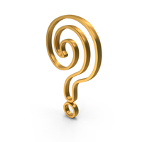 Gold Question Mark Outline Icon PNG & PSD Images
