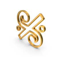 Gold Segno Musical Outline Icon PNG & PSD Images