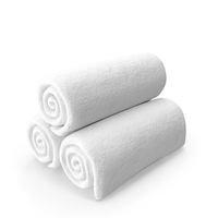 Rolled Towels White Three PNG & PSD Images