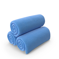 Blue Three Rolled Towels PNG & PSD Images
