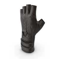 Punk Rave Steampunk Fingerless Gloves Single PNG & PSD Images