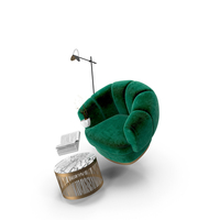 Flying Green Armchair PNG & PSD Images