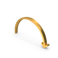 Semi-Circular Directional Down Arrow Symbol PNG & PSD Images