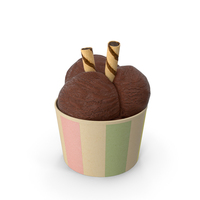 Ice Cream In Paper Cup Chocolate PNG & PSD Images