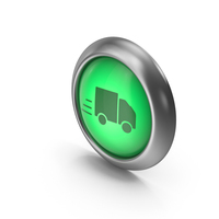 Delivery Truck Green Icon Button PNG & PSD Images