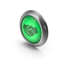 Handshake Green Icon Button PNG & PSD Images