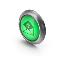 Mail Green Icon Button PNG & PSD Images