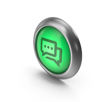 Messages Green Icon Button PNG & PSD Images