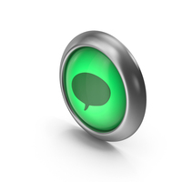Speech Bubble Green Icon Button PNG & PSD Images