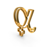 Gold Alpha Female Outline Icon PNG & PSD Images
