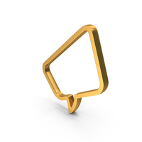 Gold Speech Bubble Icon PNG & PSD Images