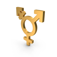Gold Transgender Icon PNG & PSD Images