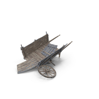Wooden Medieval Cart Broken PNG & PSD Images