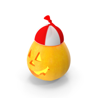 Lit Halloween Pumpkin With Hat PNG & PSD Images