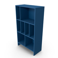 Blue Bookshelf PNG & PSD Images