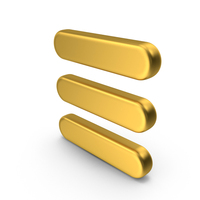 Menu Icon Gold PNG & PSD Images