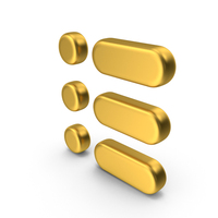 Menu Icon Gold PNG & PSD Images
