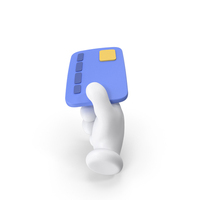 Cartoon Credit Card In Hand PNG & PSD Images