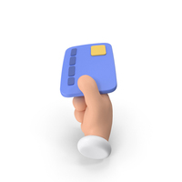 Cartoon Credit Card In Hand PNG & PSD Images