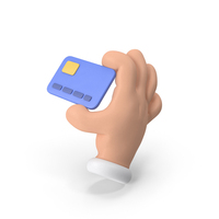 Cartoon Credit Card In Hand PNG & PSD Images
