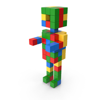 Mix Colored Voxel Human Symbol PNG & PSD Images