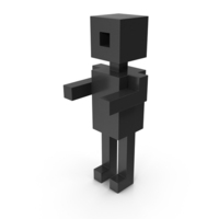 Black Voxel Human Symbol PNG & PSD Images