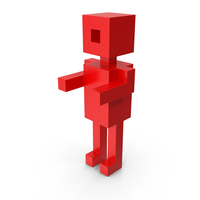 Voxel Human Red PNG & PSD Images