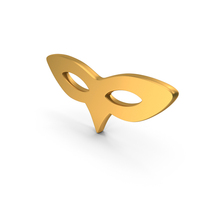 Gold Masquerade Face Mask Icon PNG & PSD Images