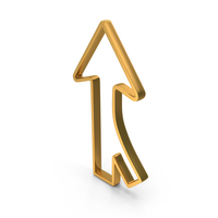 Gold Merge Arrow Outline Icon PNG & PSD Images