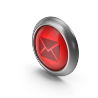 Mail Red Icon Button PNG & PSD Images
