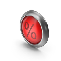 Percent Red Icon Button PNG & PSD Images