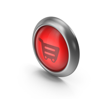 Shopping Cart Red Icon Button PNG & PSD Images