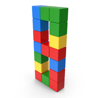 Voxel Digit 8 Mix Colours PNG & PSD Images