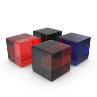 Color Set Of Cubes Glass PNG & PSD Images