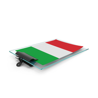 Italy Flag Paper On Pad PNG & PSD Images