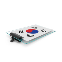 South Korea Flag Paper On Pad PNG & PSD Images
