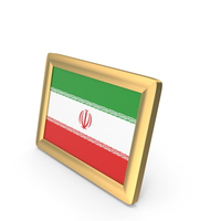 Iran Flag Golden Desktop Photo Frame PNG & PSD Images