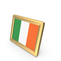 Ireland Flag Golden Desktop Photo Frame PNG & PSD Images