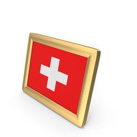 Switzerland Flag Golden Desktop Photo Frame PNG & PSD Images