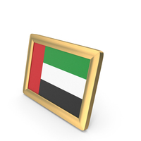 United Arab Emirates Flag Golden Desktop Photo Frame PNG & PSD Images